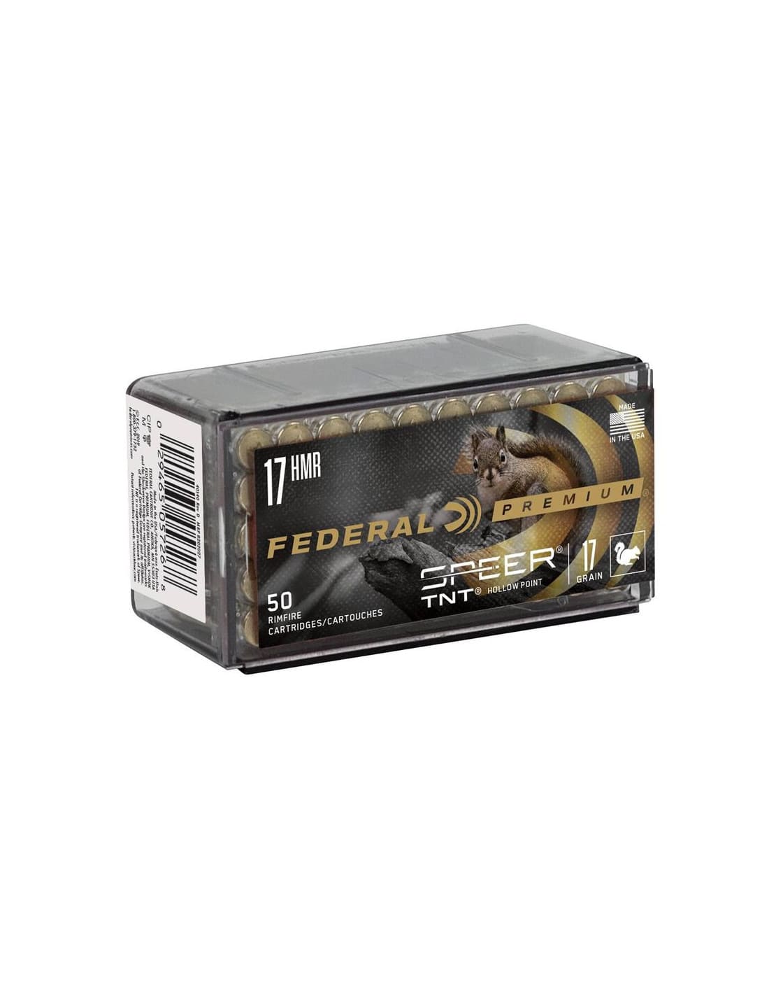 Munición metálica FEDERAL Speer TNT - 17 HMR - 17 grains
