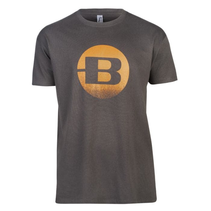 Camiseta Unisex Bergara Circle Distress Gris Carbón